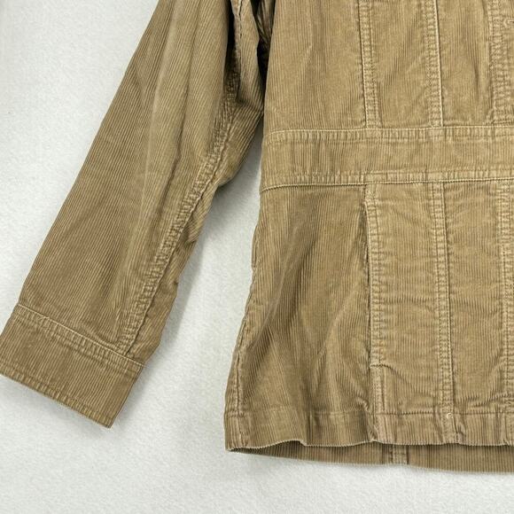 Eddie Bauer Corduroy Jacket Button Front 100% Cotton Light Brown Tan Size L - Picture 4 of 9